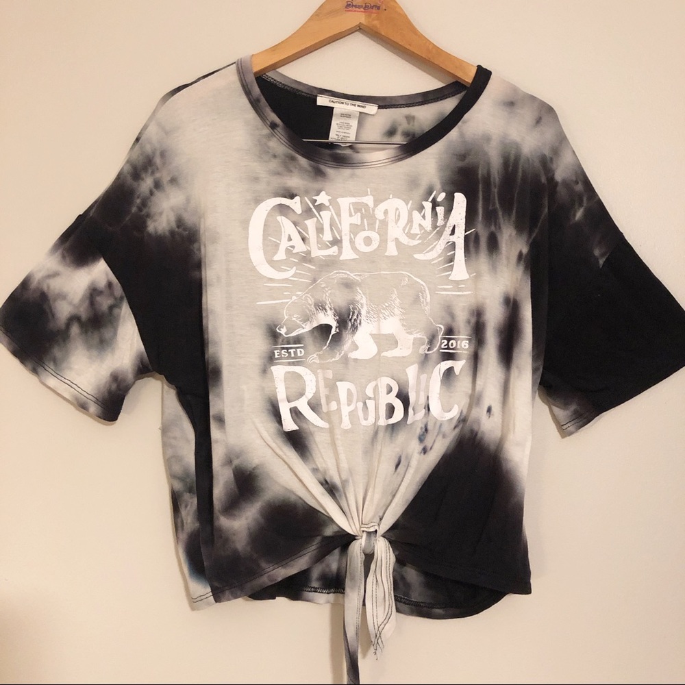 California Republic Tee- gray and black